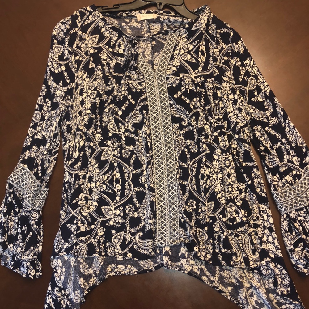 Altar’d State navy and cream long sleeve